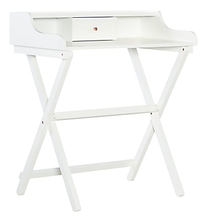 Linon Gage 30"W Folding Home Office Desk, White
