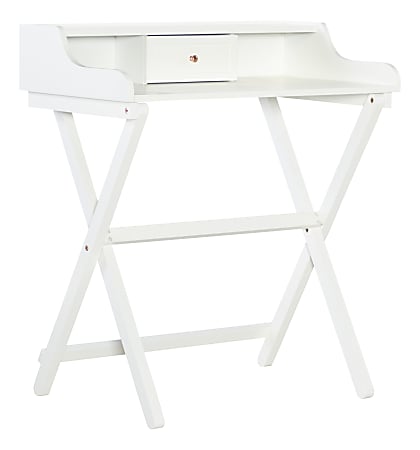 Linon Gage 30"W Folding Home Office Writing Desk, White