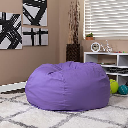 Flash Furniture Oversized Bean Bag Chair For Kids And Adults, Purple