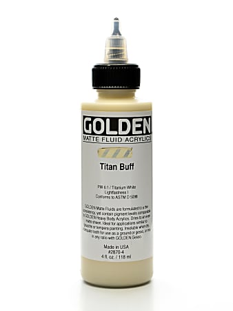 Golden Matte Fluid Acrylic Paint, 4 Oz, Titanium Buff