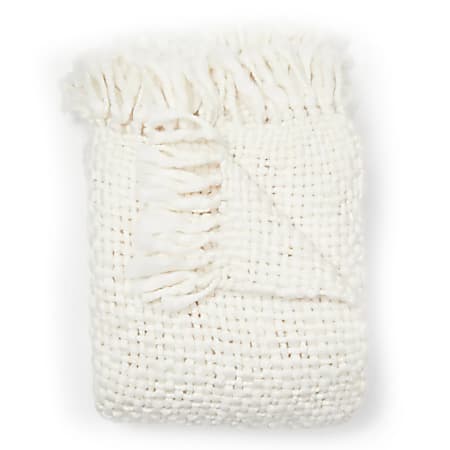 Dormify Emme Chunky Knit Throw Blanket, Ivory