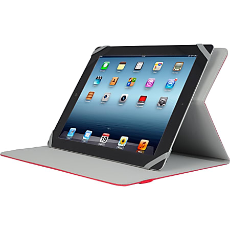 V7 Slim TUC20-10-RED-14N Carrying Case (Folio) for 10.1" iPad, Tablet - Red