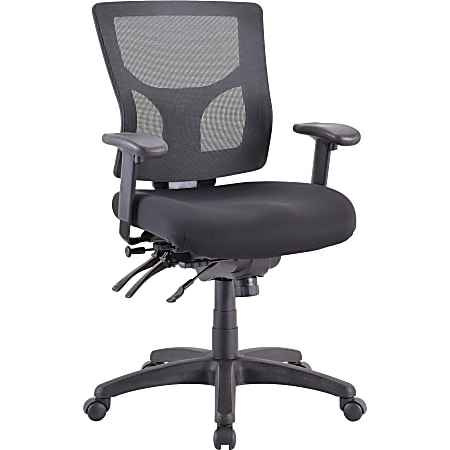 Lorell Conjure Executive Mid Back Ergonomic Mesh Chair Black
