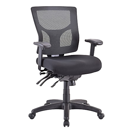 Lorell® Conjure Executive Mid-Back Ergonomic Mesh Chair, Black