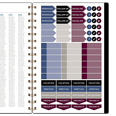 2025 AT A GLANCE EttaVee Monthly Planner Refill 5 12 X 8 12 Art Design
