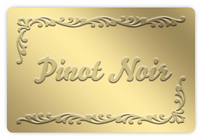 Custom Blind-Embossed Labels And Stickers, Foil Stock, 1" x 1-1/2" Rectangle, Box Of 500 Labels