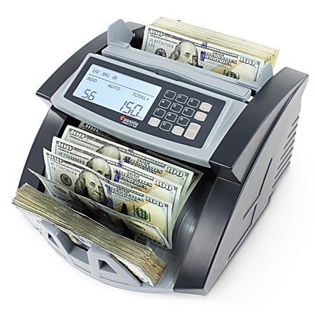 Cassida 5520UVMG Bill Counter, 7-1/2”H x 15”W x 9-3/4”D, Gray