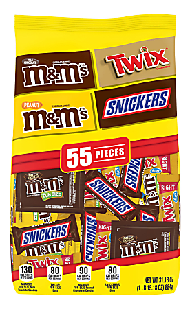 Mars Fun Size Chocolate Variety Mix, 31.18 Oz, Bag Of 55 Pieces