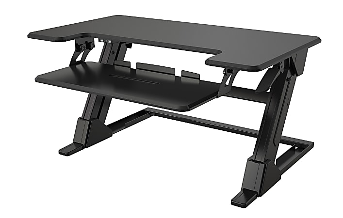 VersaDesk Power Pro - 36″ Electric Height Adjustable Standing Desk Riser Black