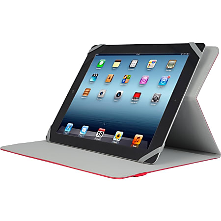 V7 Slim TUC20-8-RED-14N Carrying Case (Folio) for 8" iPad mini, Tablet - Red