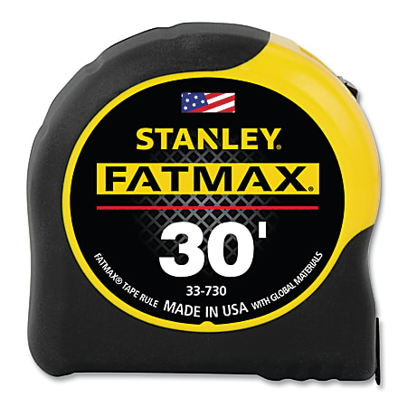 FatMax® Classic Tape Measure, 1-1/4 in W x 30 ft L, SAE, Black/Yellow Case