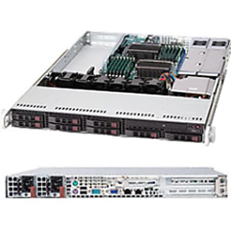 Supermicro SuperChassis 113TQ-R500UB Syatem Cabinet - Rack-mountable - Black - 1U - 9 x Bay - 3 x Fan(s) Installed - 2 x 500 W - EATX Motherboard Supported - 1 x External 5.25" Bay - 8 x External 2.5" Bay - 3x Slot(s)