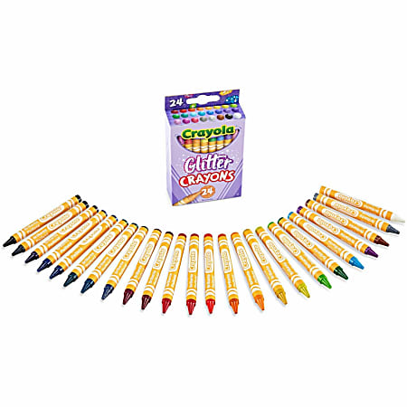 Crayola Glitter Crayons - Assorted - 24 / Pack Crayola Glitter Crayons - Assorted - 24 / Pack