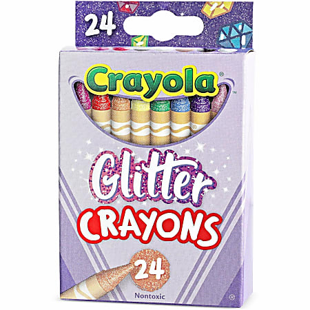 Crayola Glitter Crayons - Assorted - 24 / Pack Crayola Glitter Crayons - Assorted - 24 / Pack