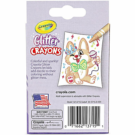 Crayola Glitter Crayons - Assorted - 24 / Pack Crayola Glitter Crayons - Assorted - 24 / Pack