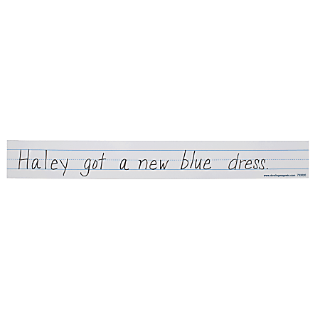 Dowling Magnets Large Magnet Sentence Strips 3 x 24 White 10 Stripes ...