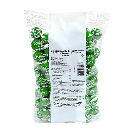Sweetworks Gumballs, 2-Lb Bag, Green