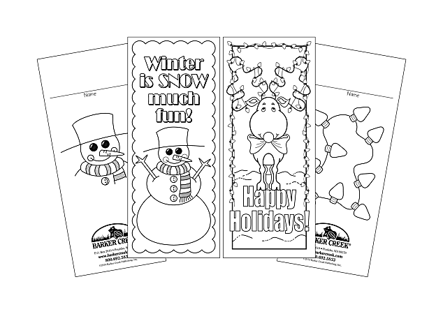 Barker Creek Bookmark Duets, Celebrate Winter, Pack Of 60