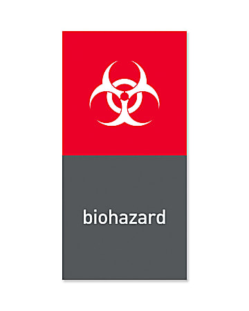 simplehuman Magnetic Trash Label, Biohazard, 4" x 8",
