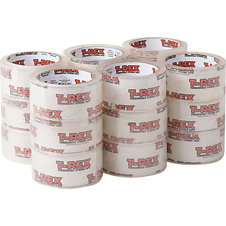 T-REX® Packing Tape, 1.88" x 105', Clear, Pack Of 18 Rolls