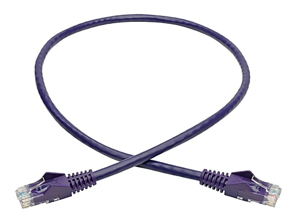 Tripp Lite Cat6 Gigabit Snagless Molded Ethernet Cable, 2', Purple