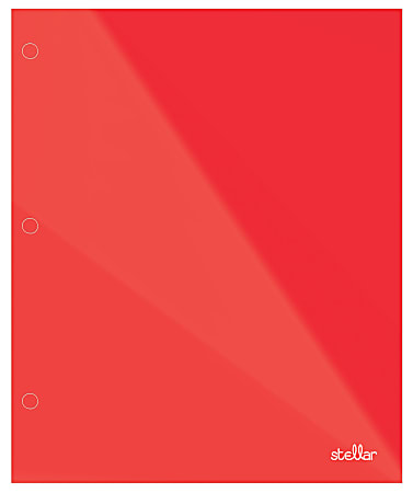 Office Depot® Brand Stellar Laminated 2-Pocket Paper Folder, Letter Size, Red