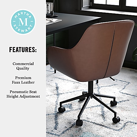 Helvetica leather office chair review deals