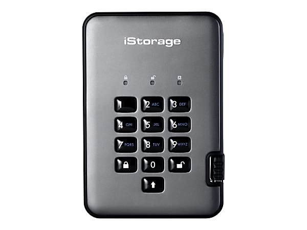 iStorage diskAshur PRO² - Hard drive - encrypted - 2 TB - external (portable) - USB 3.1 - FIPS 197, 256-bit SHA, 256-bit AES-XTS - TAA Compliant