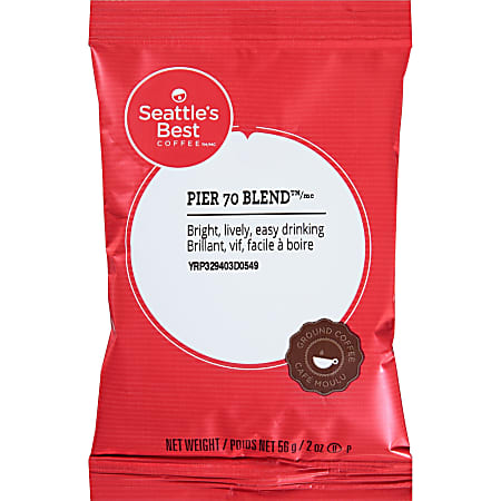 Seattle's Best Coffee® Single-Serve Coffee Packets, Level 2, Breakfast Blend, Carton Of 18