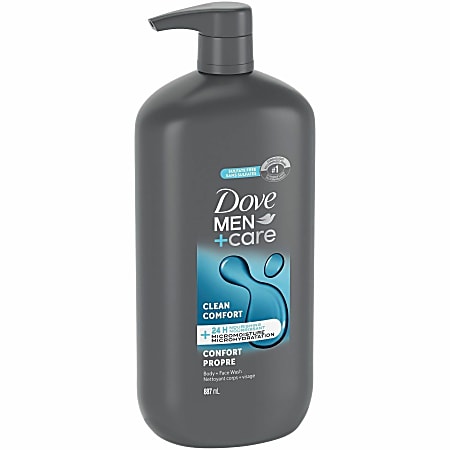 Dove Men+Care Clean Comfort 2-in-1 - Cedarwood, Lemon Scent - 30 fl oz - Body, Face, Skin - Moisturizing - White - Sulfate-free, Paraben-free - 1 Each