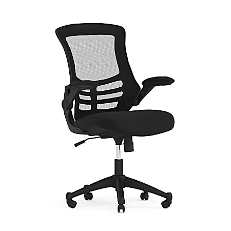 ALPHA HOME Ergonomic Mesh Mid Back Office Task Chair Black - Office Depot