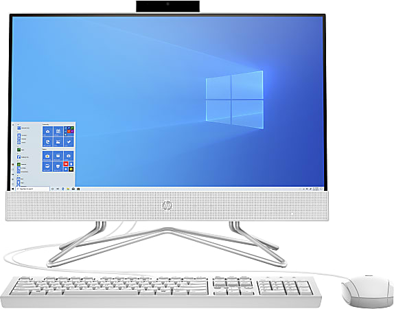 HP 22-dd0010 All-In-One Desktop PC, 21.5" Screen, AMD Athlon™ Silver, 4GB Memory, 256GB Solid State Drive, Windows® 10 Home, 9ED50AA#ABA