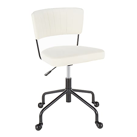 LumiSource Tania Mid-Back Task Chair, Black/Cream