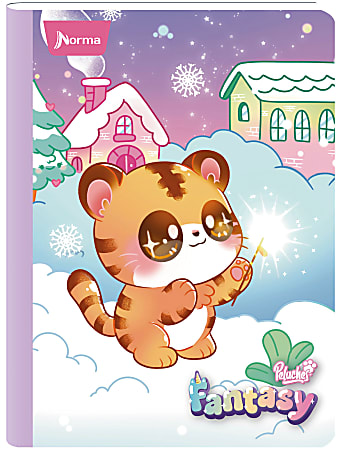 Norma Notebook, College Rule, 7" x 9", 100 Sheets, Peluches Fantasy, Total Qty 1