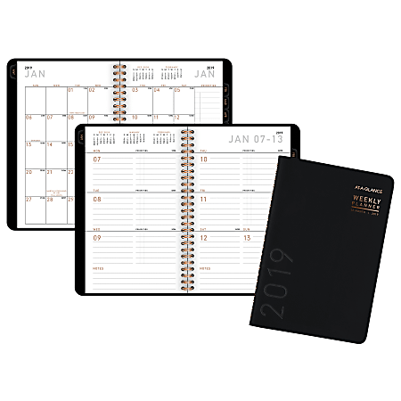 AT-A-GLANCE® Contemporary Weekly/Monthly Planner, 4 7/8" x 8", Black, January to December