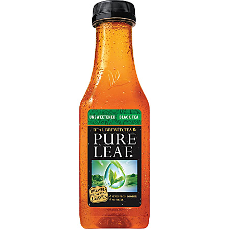 Pure Leaf Unsweetened Black Tea, 18 Oz, Carton Of 12