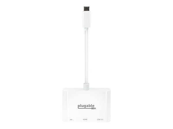 Plugable USB-C Multiport Adapter - for Notebook/Monitor - 60 W - USB Type C - 4K - 3840x 2160 - 1x USB Typ - USBCMD103
