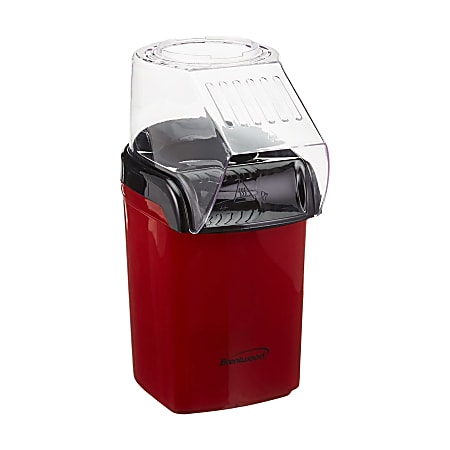 Brentwood Hot Air Popcorn Maker, 10-1/2"H x 7-1/2"W x 5"D, Red