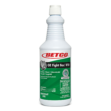 Betco® GE Fight-Bac RTU Disinfectant, 32 Oz Bottle,