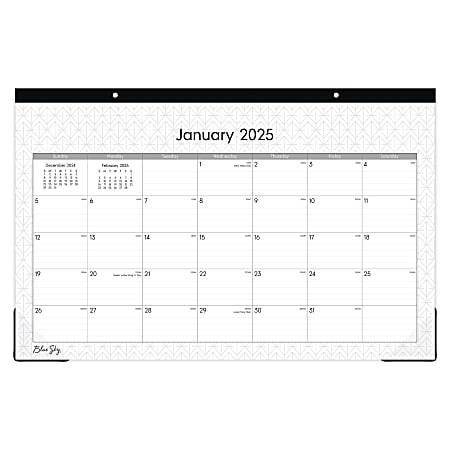 2025 Blue Sky Monthly Desk Pad Planning Calendar, 17” x 11”, Enterprise, January 2025 To December 2025
