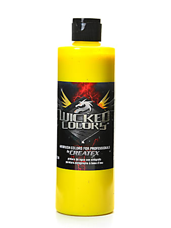 Createx Wicked Colors Airbrush Paint, Detail, 16 Oz, Yellow