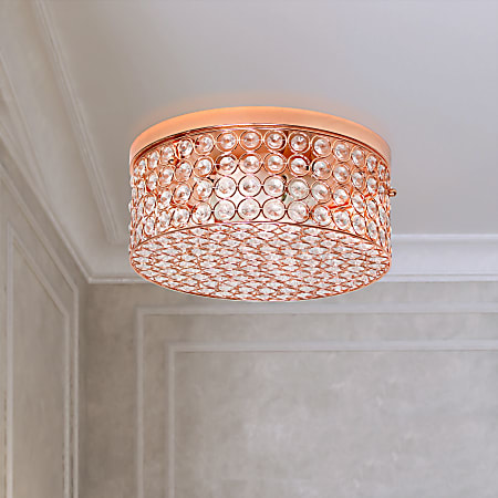 Elegant designs 2 light elipse crystal flush mount ceiling light online