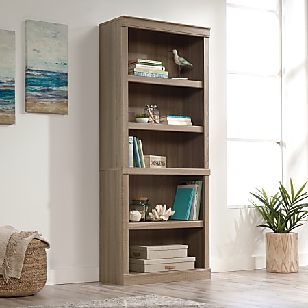 Realspace® 72"H 5-Shelf Bookcase, Spring Oak