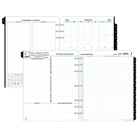 Day-Timer® Daily Planner Refill, 8 1/2" x 11", January To December 2019