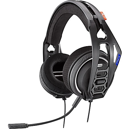 Plantronics RIG 400HS Stereo Gaming Headset for Playstation 4 - Stereo - Mini-phone (3.5mm) - Wired - 32 Ohm - 20 Hz - 20 kHz - Over-the-head - Binaural - Circumaural - Noise Canceling