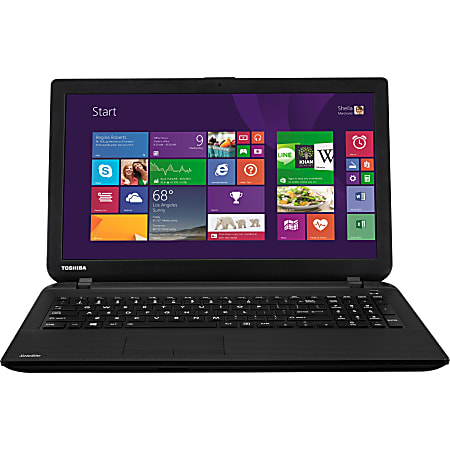 Toshiba Satellite C55-B5161 15.6" LCD Notebook - Intel Celeron N2830 Dual-core (2 Core) 2.16 GHz - 4 GB DDR3L SDRAM - 500 GB HDD - Windows 8.1 64-bit - 1366 x 768 - TruBrite - Textured Resin in Jet Black