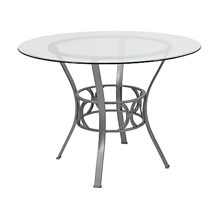 Round glass bistro table store
