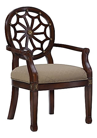 Powell Waverly Accent Chair, Mahogany/Brown