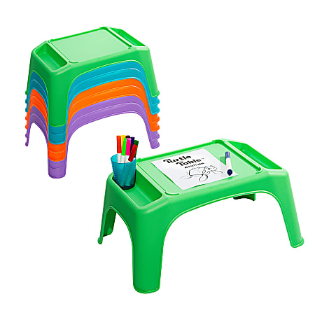 LapGear® Turtle Table Kids Activity Lap Desk Tray, Assorted Bright Colors, 8-Pack