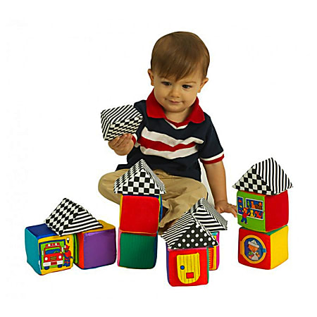Small World Toys Knock Knock Blocks Multicolor Set Of 16 Blocks